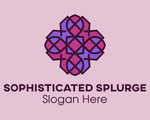 Geometric Flower Pattern logo design