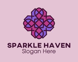 Geometric Flower Pattern logo design