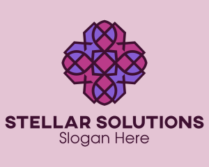 Geometric Flower Pattern logo design