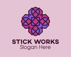 Geometric Flower Pattern logo design