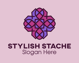 Geometric Flower Pattern logo design