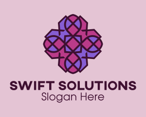 Geometric Flower Pattern logo design