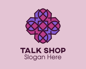 Geometric Flower Pattern logo design