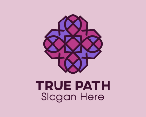 Geometric Flower Pattern logo design