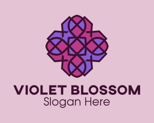 Geometric Flower Pattern logo design