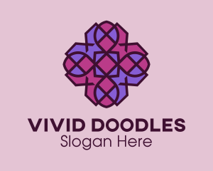 Geometric Flower Pattern logo design