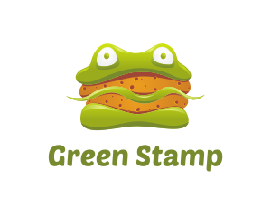 Frog Sandwich Burger logo design