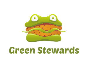 Frog Sandwich Burger logo design