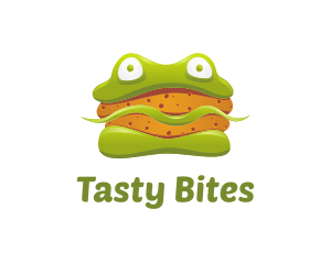 Frog Sandwich Burger logo design