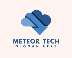 Cloud Arrow Tech logo design