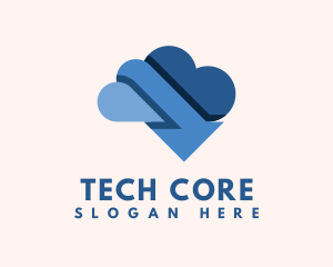 Cloud Arrow Tech logo design