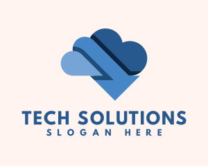 Cloud Arrow Tech logo design