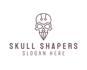 Skull Skeleton Circuit logo