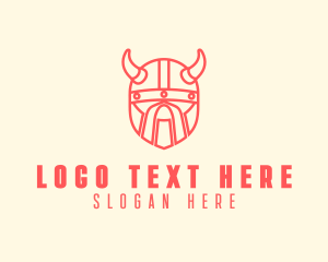 Geometric Viking Helmet  logo