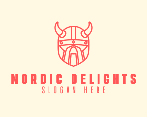 Geometric Viking Helmet  logo design