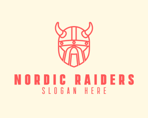 Geometric Viking Helmet  logo design