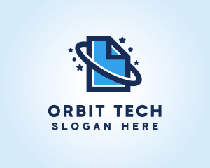 Document File Orbit  logo design