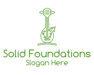 Green Guitar Outline  logo