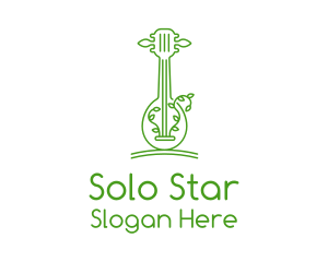 Green Guitar Outline  logo