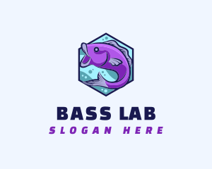 Fish Ocean Swim logo design