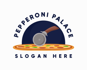 Pizza Cutter Restaurant logo design