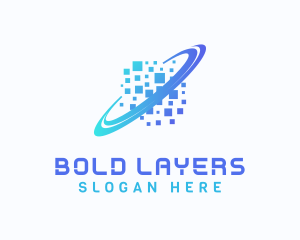 Pixelated Software Tech logo design