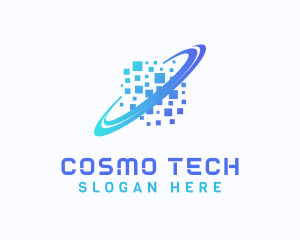 Pixelated Software Tech logo design