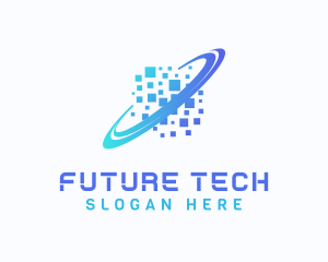 Pixelated Software Tech logo design