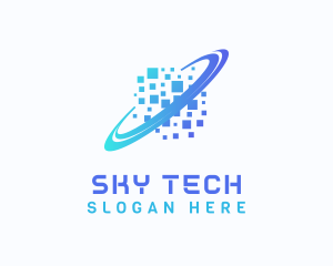 Pixelated Software Tech logo design