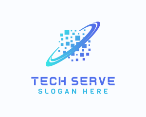 Pixelated Software Tech logo design