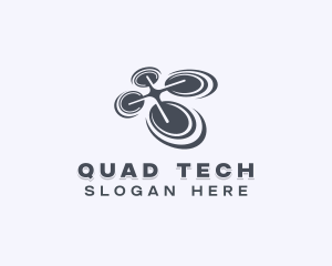 Aerial Drone Quadrotor logo design