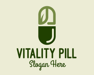 Minimalist Herbal Capsule logo design