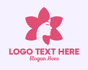 Pink Flower Face logo