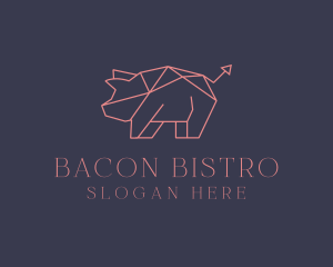 Geometric Piggy Arrow  logo