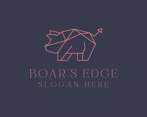 Geometric Piggy Arrow  logo