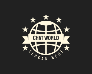 Global Star Banner Badge logo design