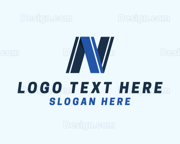 Modern Business Letter N Logo