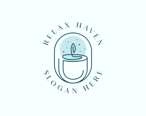 Candle Spa Relaxation logo design