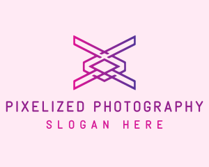 Modern Technology Letter X logo design