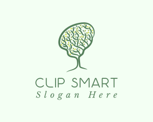 Green Brain Tree logo design