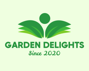 Green Environmental Person logo design