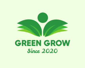 Green Environmental Person logo design