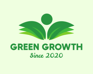 Green Environmental Person logo design