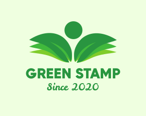 Green Environmental Person logo design