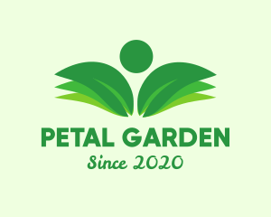 Green Environmental Person logo design