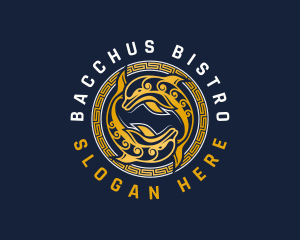 Animal Dolphin Greek logo