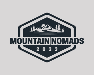 Outdoor Mountain Hiking logo design