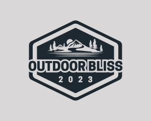 Outdoor Mountain Hiking logo design