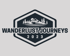 Outdoor Mountain Hiking logo design