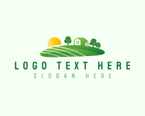 Landscaping House Lawn Logo